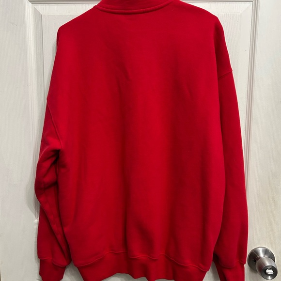 TNA Bold Red Zip-Up Sweatshirt women’s size 2 quater zip - Picture 2 of 7